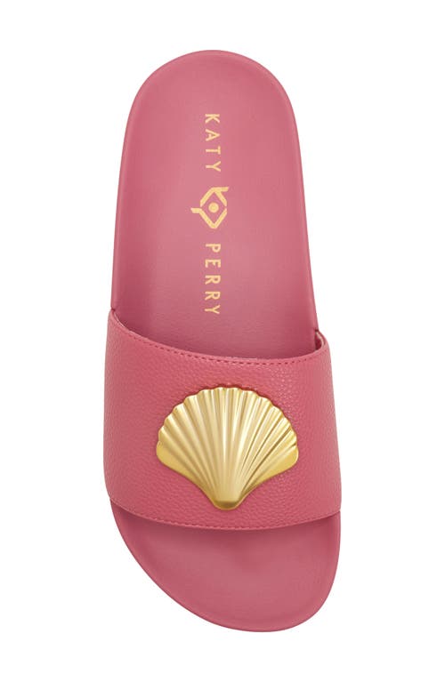 Katy Perry The Pool Shell Slide Sandal In Dark Pink