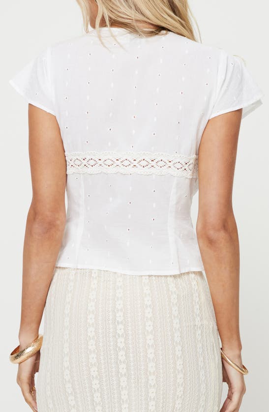 Shop Princess Polly Tullock Lace Trim Top In White