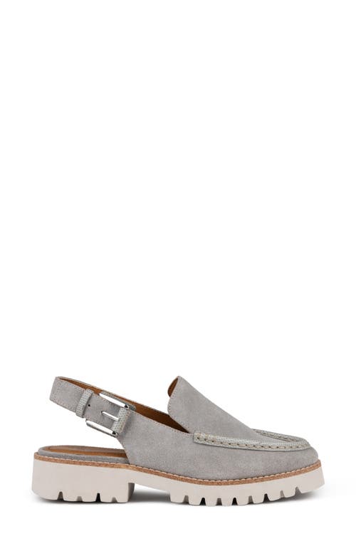 Donald Pliner Essex Suede Slingback Loafer In Dove