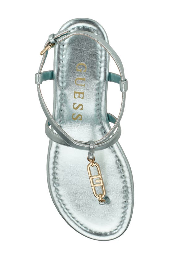Shop Guess Meaa Ankle Strap Sandal In Light Green