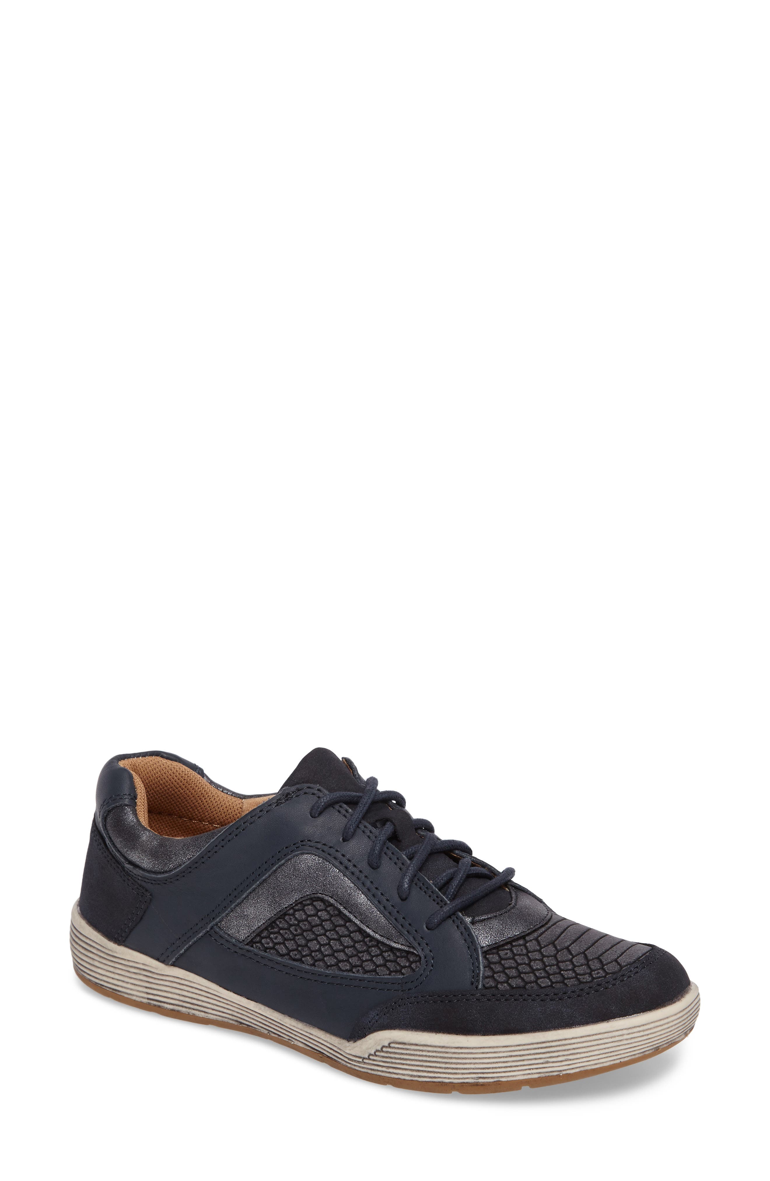 Comfortiva Lemont Snake Embossed Sneaker, Blue