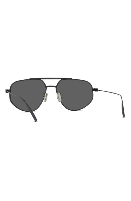 Shop Givenchy Gvspeed 57mm Aviator Sunglasses In Matte Black/smoke Mirror