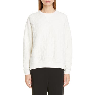 Stella Mccartney Quilted Monogram Sweatshirt, 6 IT - Ivory