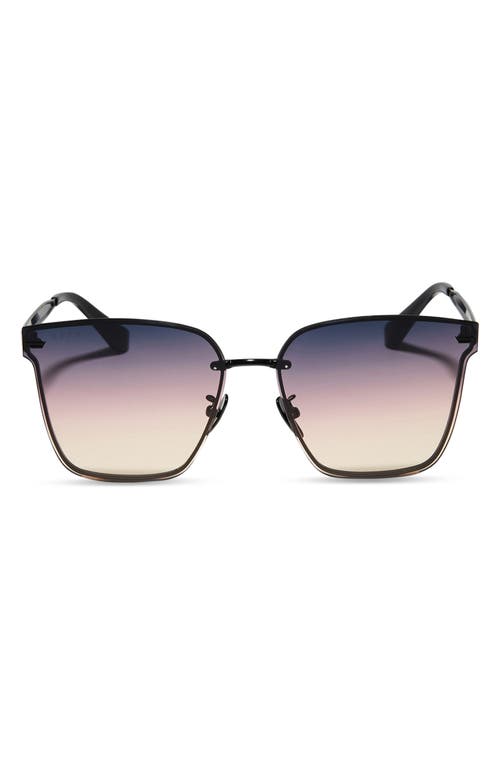 Diff Bella V 63mm Gradient Oversize Square Sunglasses In Black