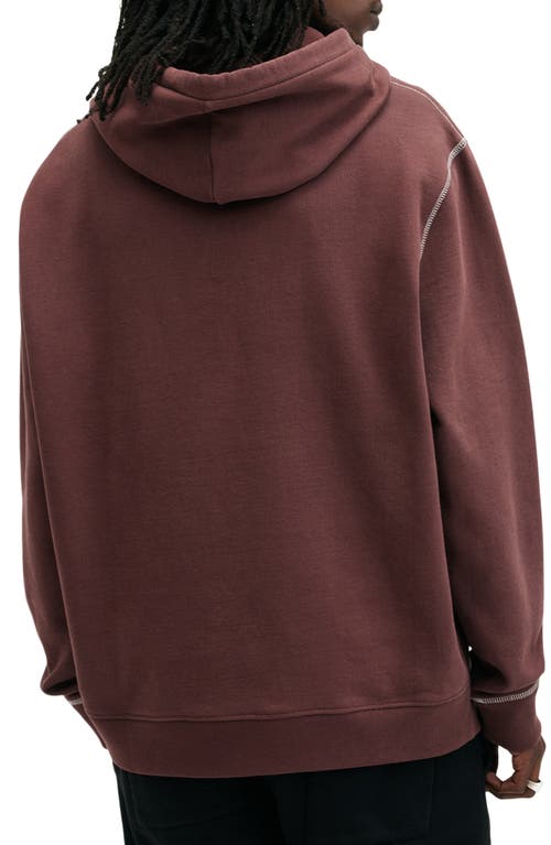 Shop Allsaints Amir Oversize Pullover Hoodie In Moretti Red