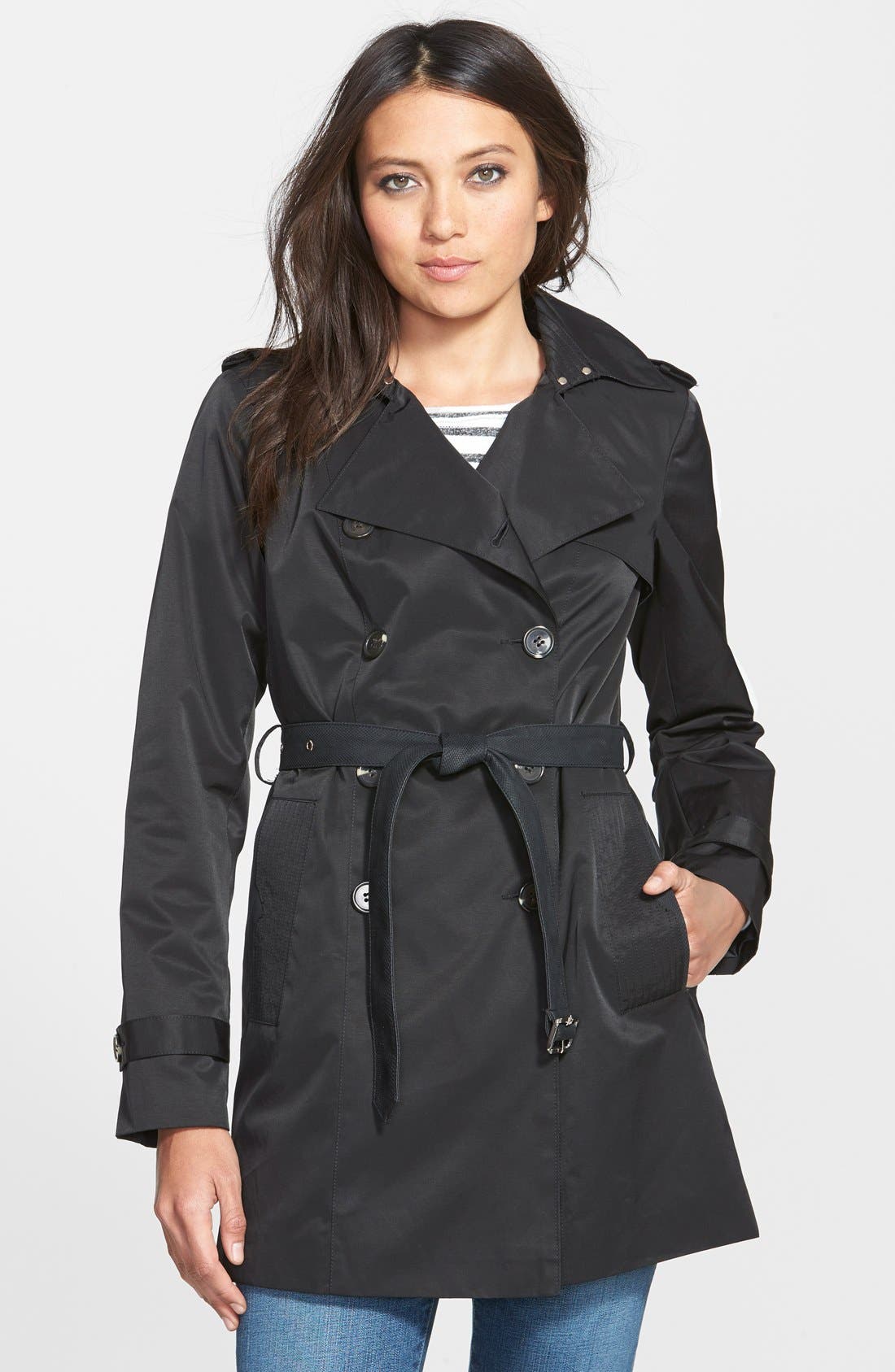 Sam Edelman Asymmetrical Zip Cotton Blend Trench Coat Nordstrom