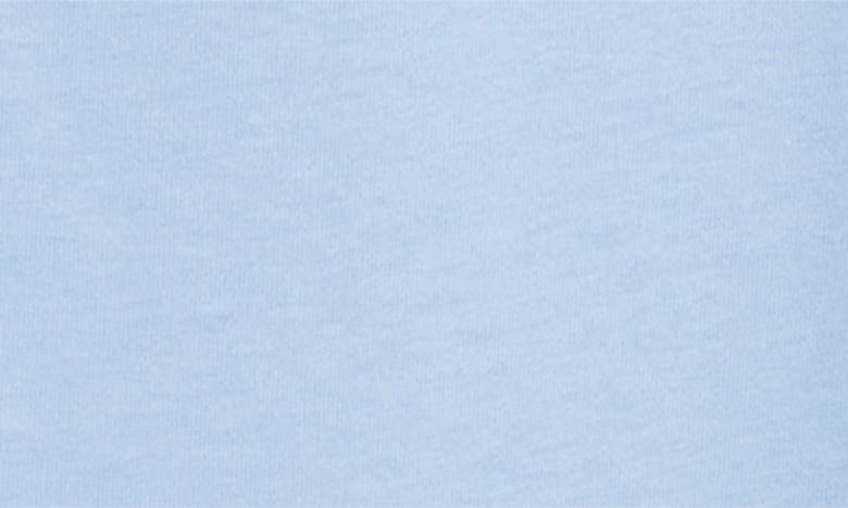 Shop Versace Embroidered Logo Cotton Jersey T-shirt In Blue Hydrangea