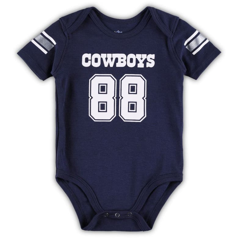 OUTERSTUFF NEWBORN CEEDEE LAMB NAVY/WHITE/GRAY DALLAS COWBOYS 3-PACK BODYSUIT SET