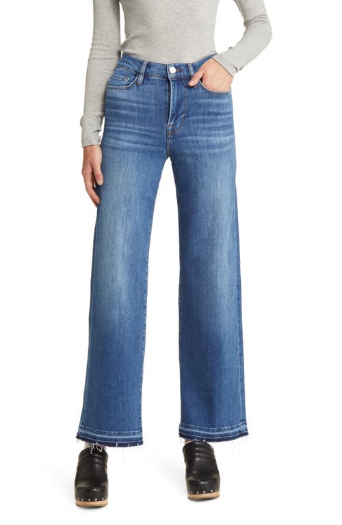 FRAME Le Slim Palazzo Release Hem High Waist Wide Leg Jeans Jetty at Nordstrom,
