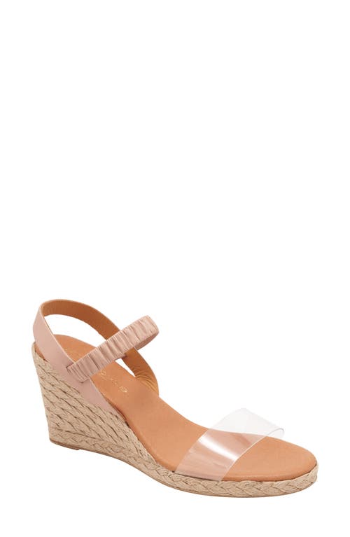 Shop Andre Assous André Assous Alberta Wedge Sandal In Clear/beige