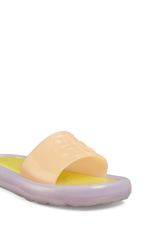 Shop Tory Burch Bubble Jelly Slide Sandal In Peach/citron