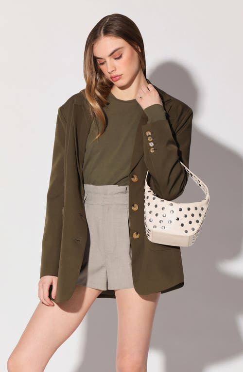 Walter Baker Hendrix Stud Leather Shoulder Bag In Oyster
