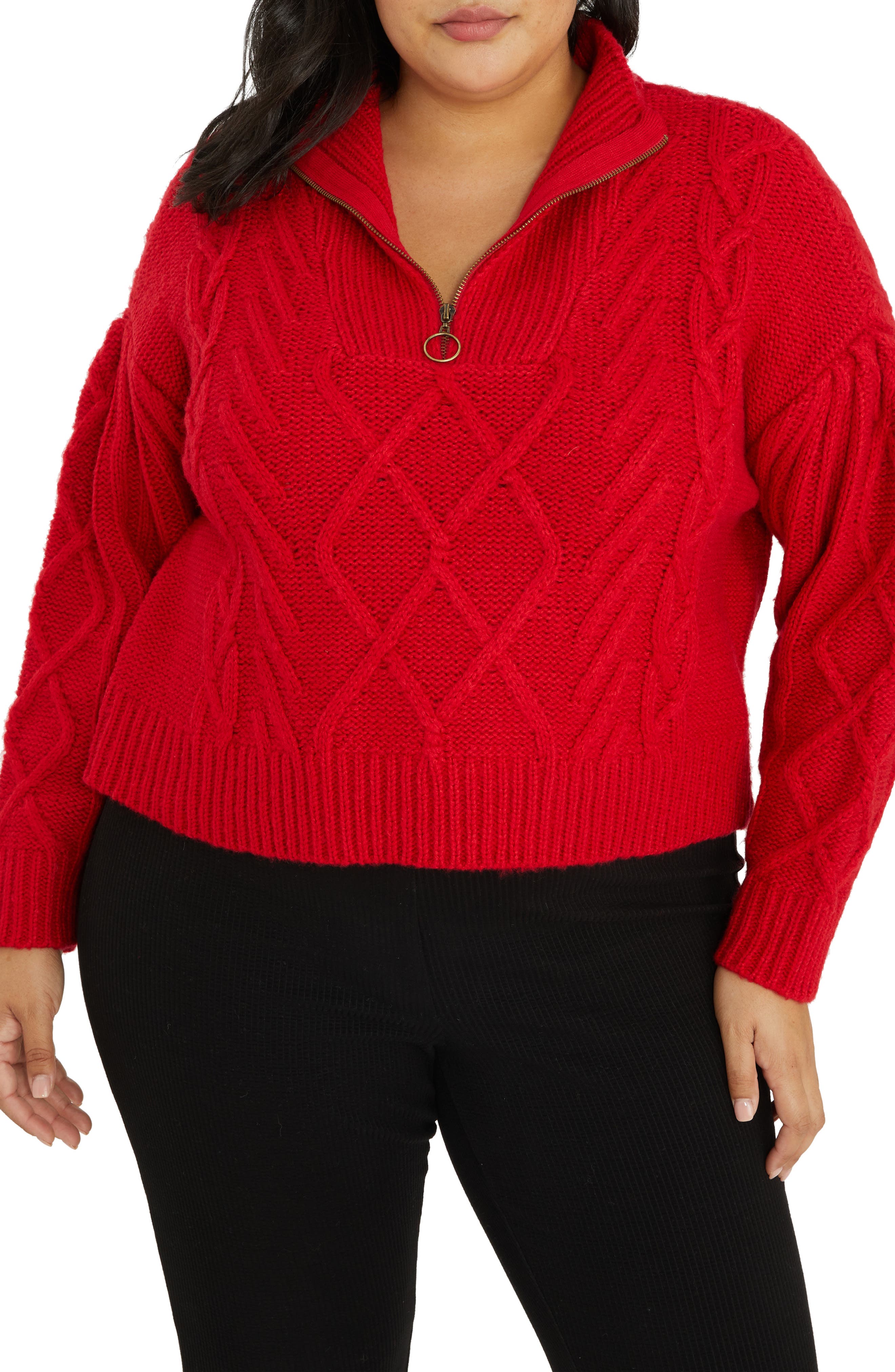 plus size long red cardigan