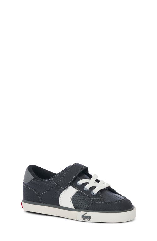 Shop See Kai Run Kids' Connor Sneaker In Black Leather