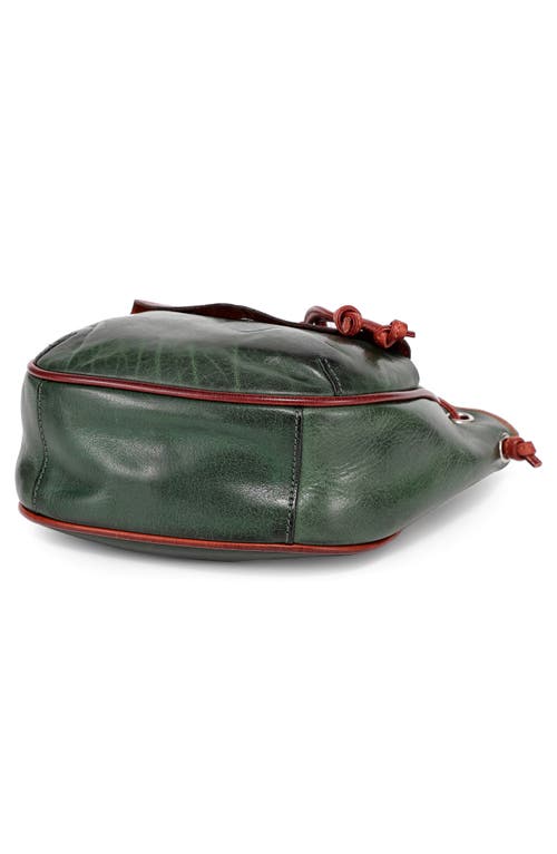 Old Trend Snapper Crossbody Bucket Bag In Green