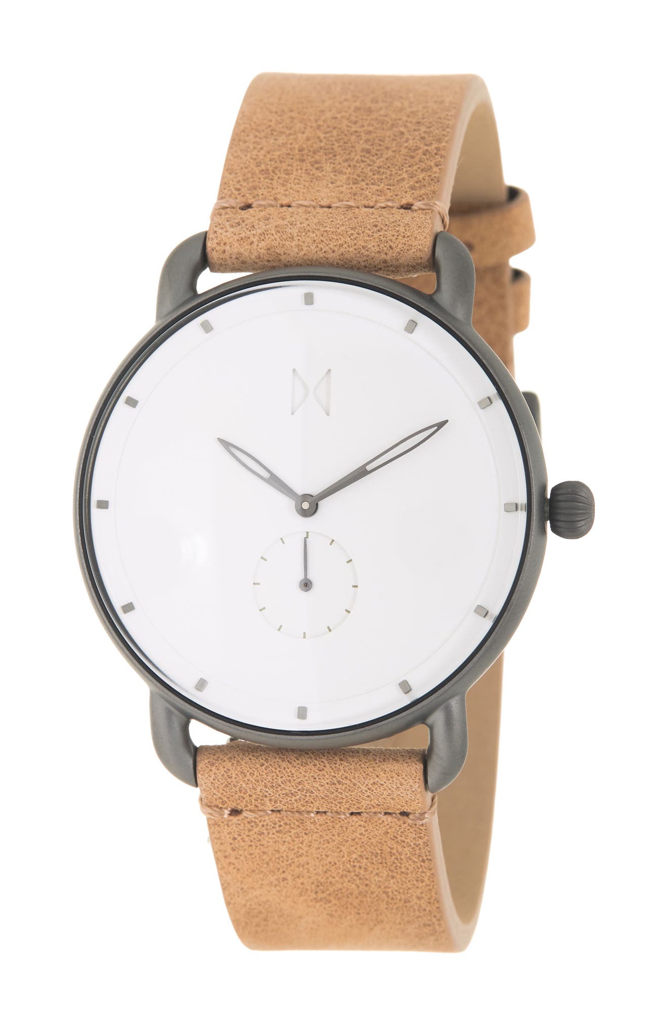 Mvmt Men's Biscayne Leather Strap Watch In White
