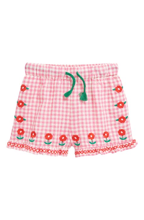 Kids' Embroidered Frill Hem Shorts (Toddler, Little Kid & Big Kid)