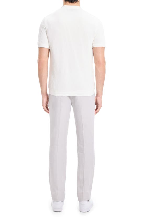 Theory Cairn Short-sleeve Shirt In Cotton In Ivory