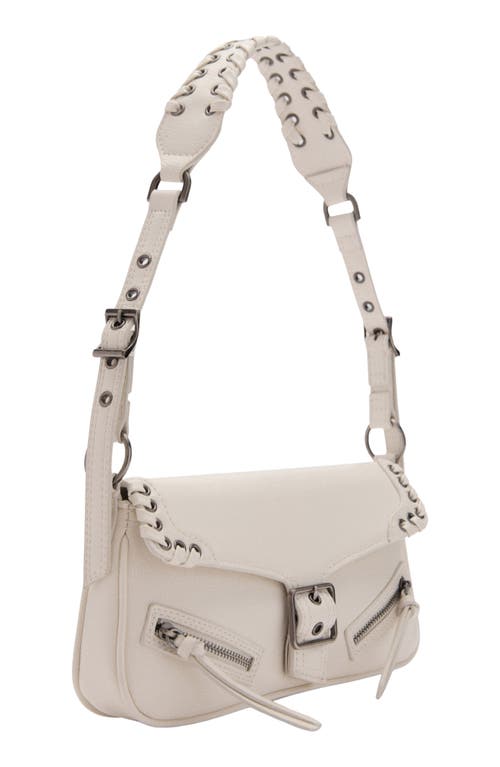 MANGO MANGO BUCKLE DETAIL FAUX LEATHER SHOULDER BAG 