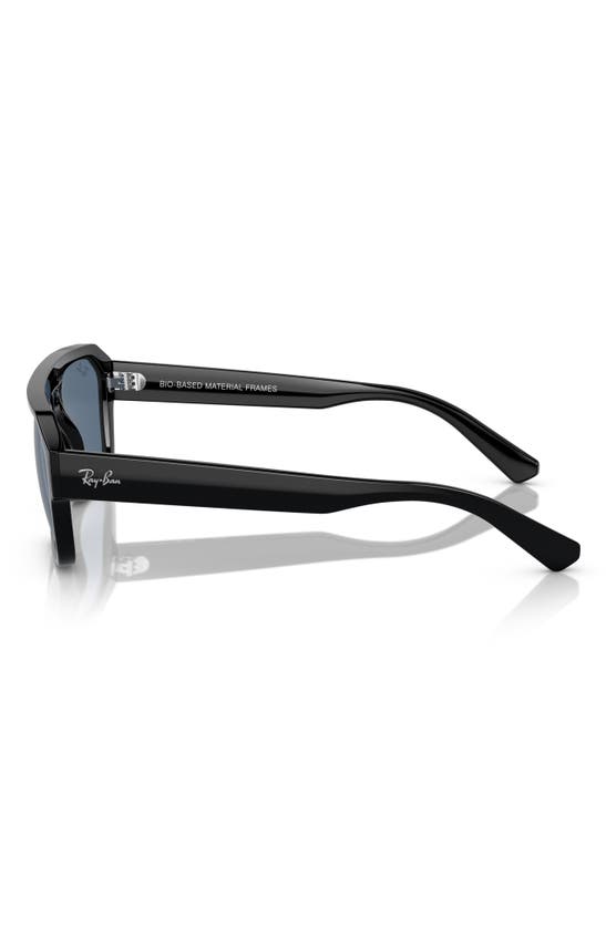Ray Ban Corrigan Irregular 54mm Rectangular Sunglasses In Black Blue