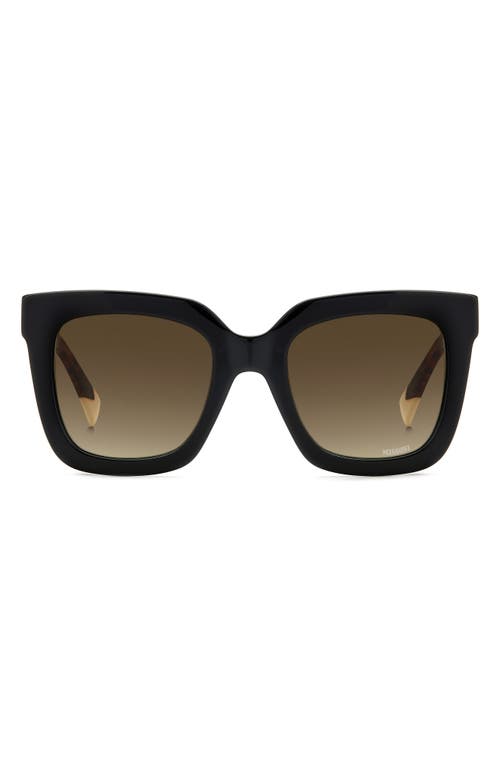 Shop Missoni 52mm Square Sunglasses In Black/brown Gradient