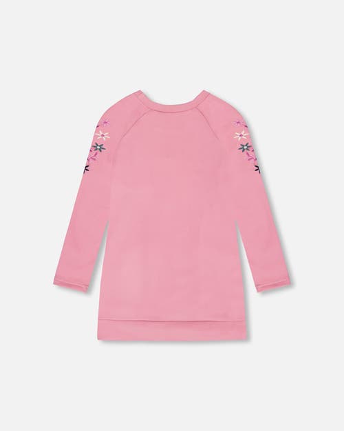 Shop Deux Par Deux Little Girl's Tunic With Front Pocket Pink In Crocus