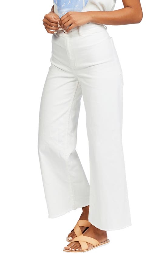 Billabong Free Fall Stretch Cotton Crop Wide Leg Pants In Salt Crystal ...