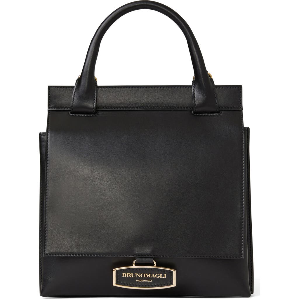 Bruno Magli Etta Leather Clutch In Black