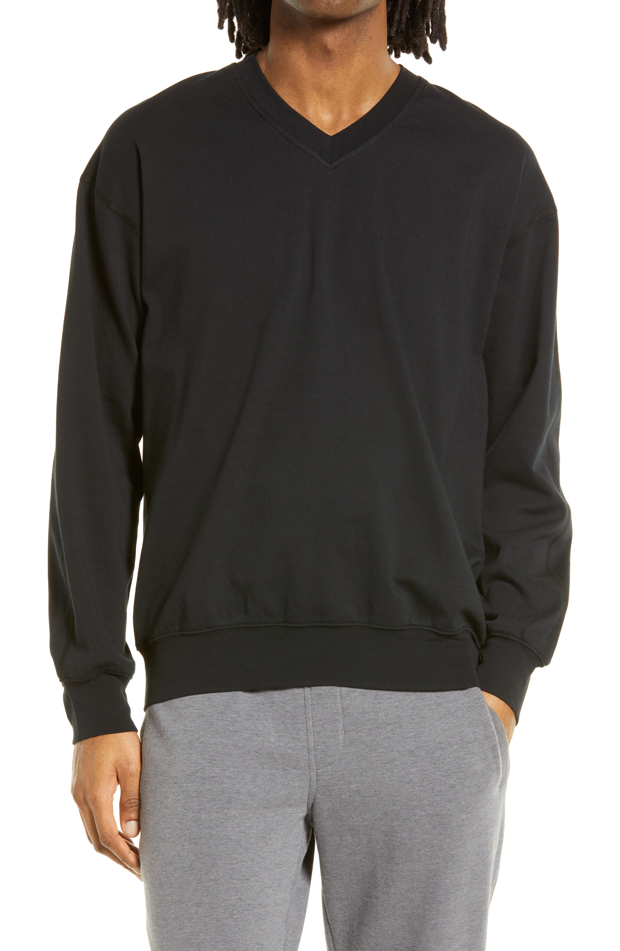 men's v neck sweatshirts for sale