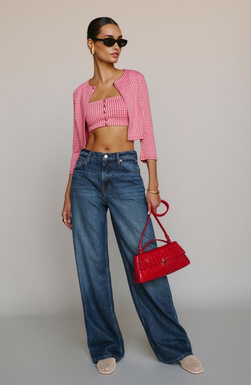 Reformation Greta Super Stretch Low Rise Wide Leg Jeans In Otter