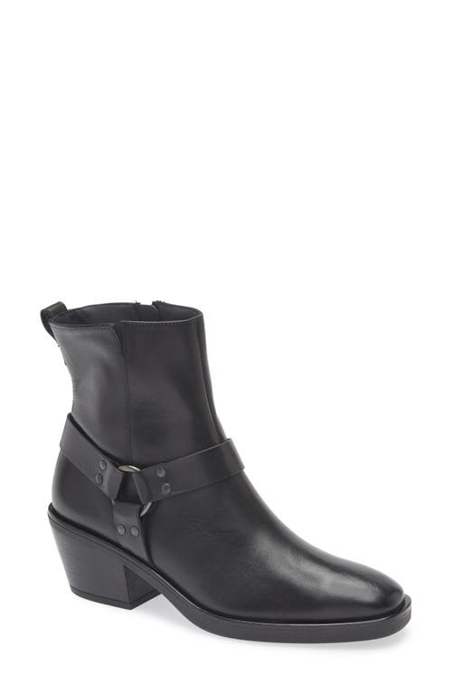 Paul Green West Bootie In Black Leather