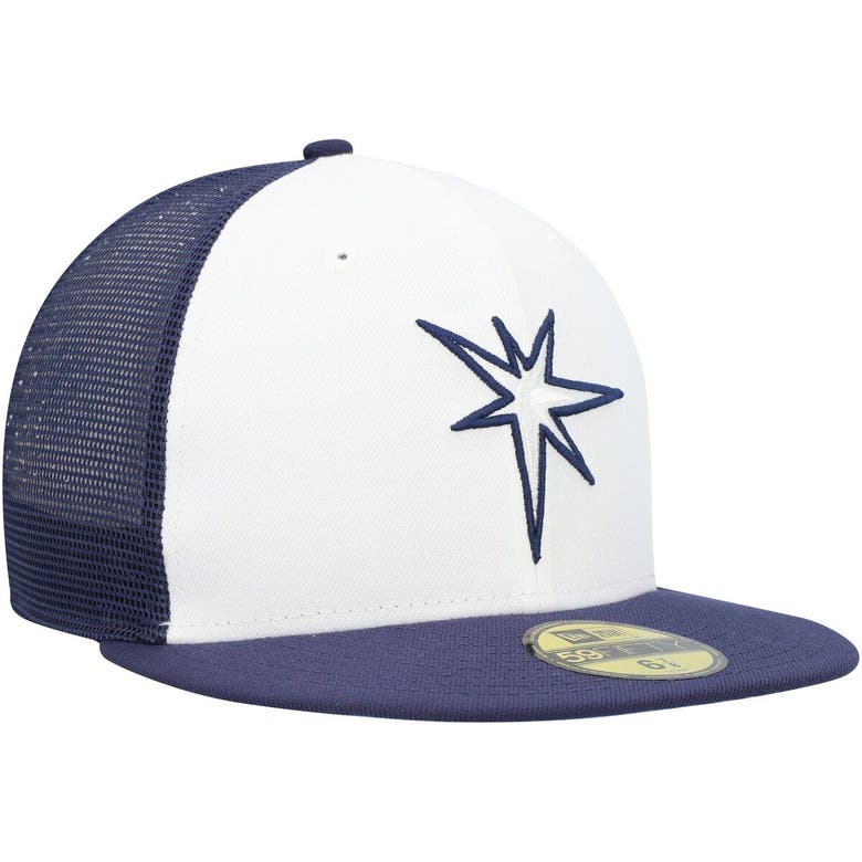New Era White/navy Tampa Bay Rays 2023 Onfield Batting Practice
