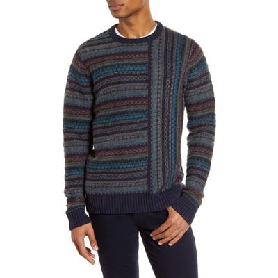 French Connection Fair Isle Regular Fit Sweater, Blue
