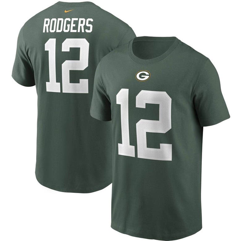 Nike Aaron Rodgers Green Green Bay Packers Name & Number T-shirt