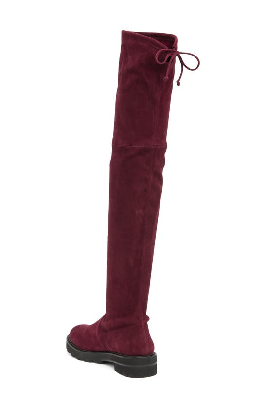 Stuart Weitzman Lowland Lift Over-the-knee Boot In Cabernet