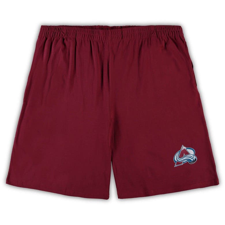 CONCEPTS SPORT CONCEPTS SPORT BURGUNDY/HEATHERED CHARCOAL COLORADO AVALANCHE BIG & TALL T-SHIRT & SHORTS SLEEP SET
