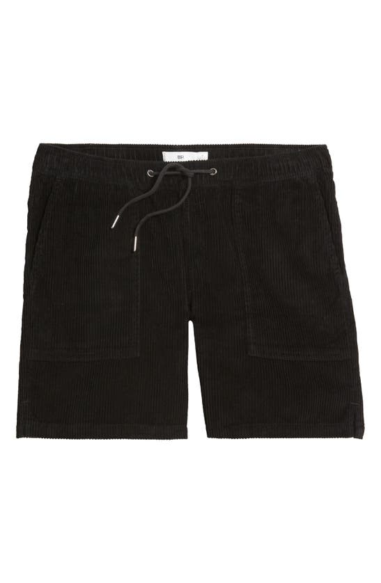 Shop Bp. Elastic Waist Corduroy Shorts In Black