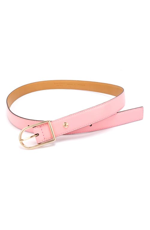 Shop Kate Spade New York Stitched Feather Edge Belt In Strawberry Shake