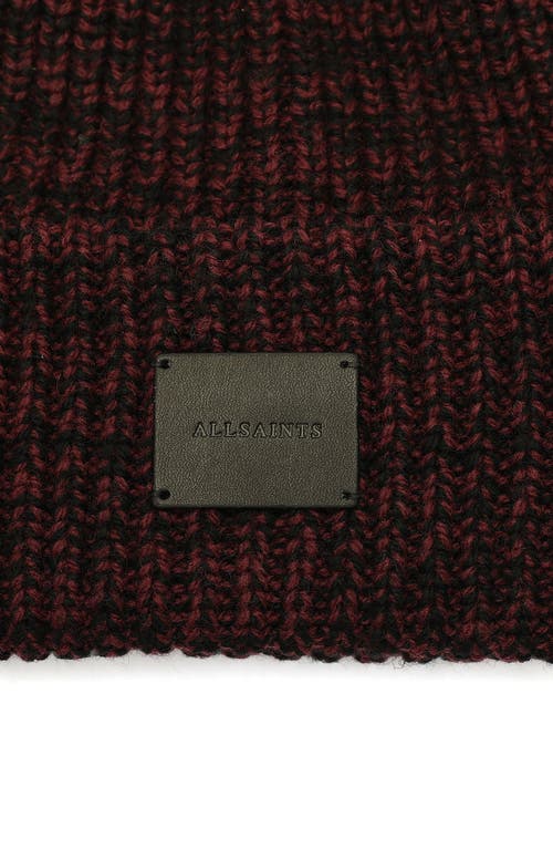 ALLSAINTS ALLSAINTS MARLED WOOL BLEND RIB CUFF BEANIE