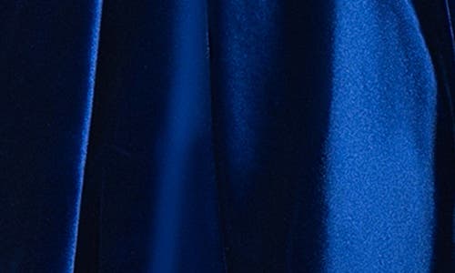 Blondie Nites Velvet Minidress In Sapphire