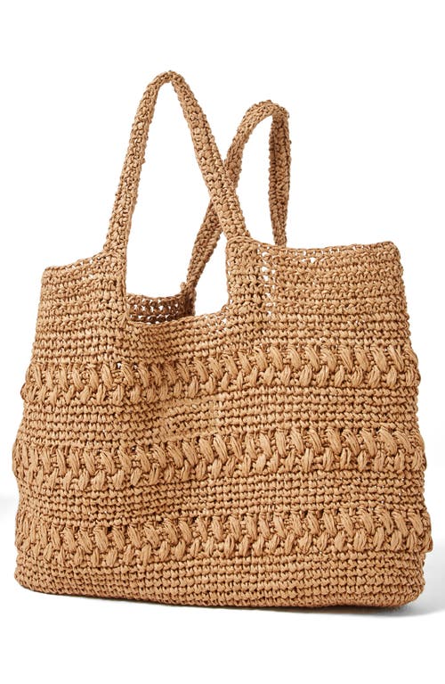 L*space Lspace Changing Tides Crocheted Raffia Tote In Natural