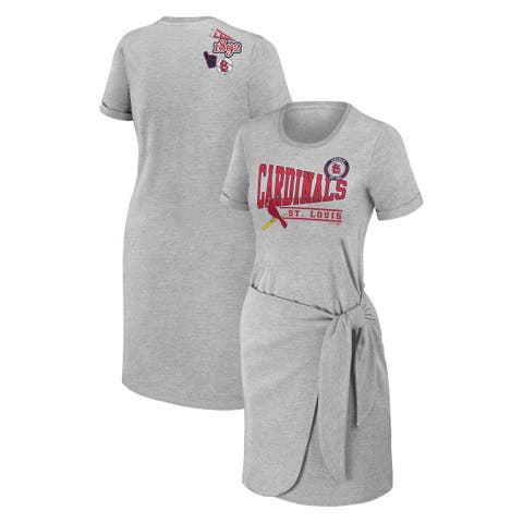 Women's Dallas Cowboys WEAR by Erin Andrews Heather Gray Knotted T-Shirt  Dress