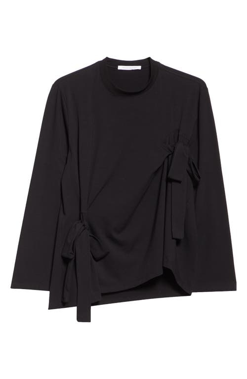 Shop Cecilie Bahnsen October Bow Jersey T-shirt In Black