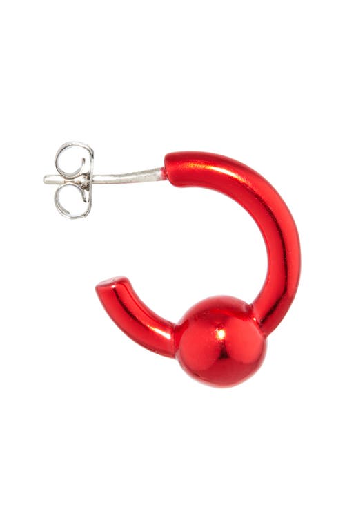 Shop Justine Clenquet Sam Hoop Earrings In Red