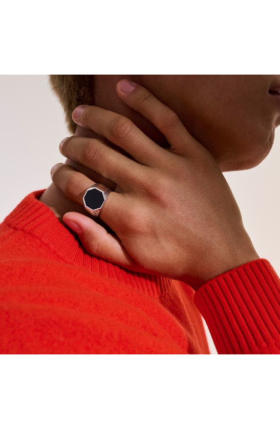 JOHN HARDY JOHN HARDY OCTAGON SIGNET RING, STERLING SILVER
