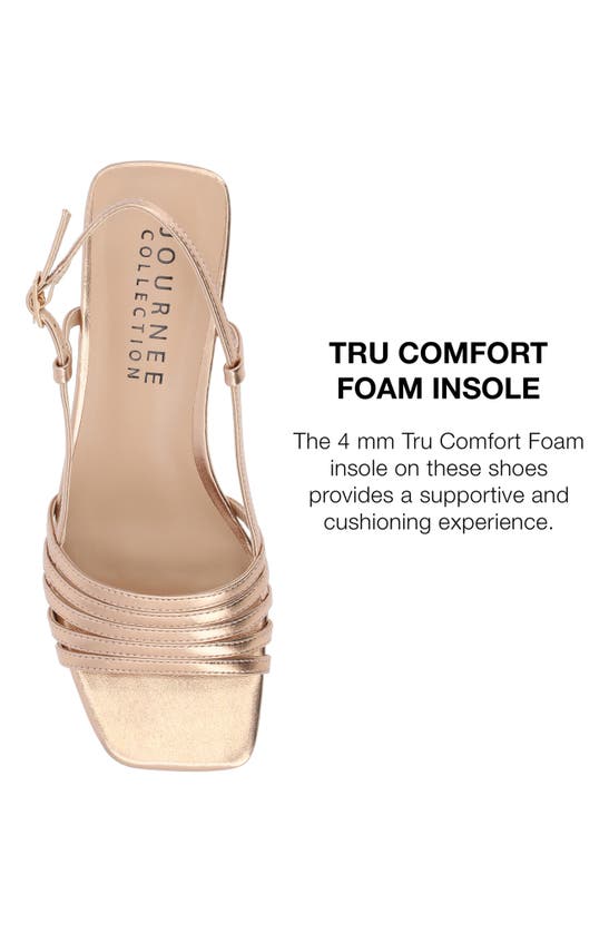 Shop Journee Collection Shayana Block Heel Slingback Sandal In Rose Gold