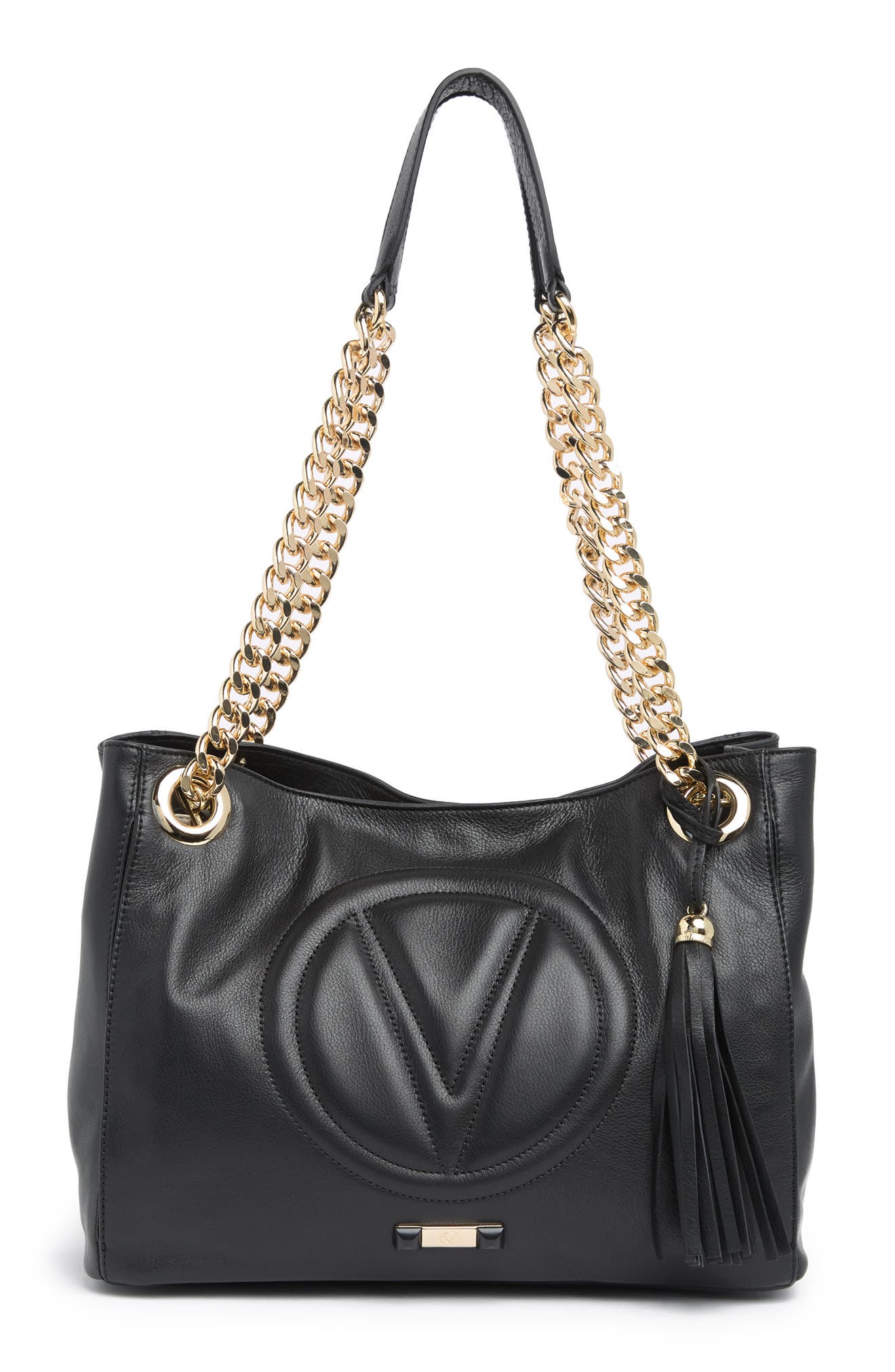 Valentino By Mario Valentino Luisa 2 Leather Tote Bag In Black | ModeSens
