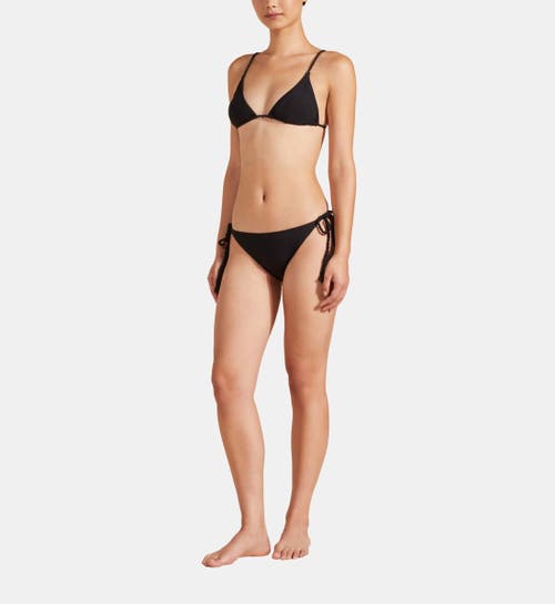 Shop Vilebrequin Tresses Rope Triangle Bikini Top In Noir