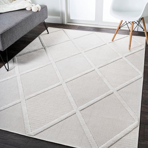 JONATHAN Y JONATHAN Y SALINES DIAMOND TRELLIS INDOOR/OUTDOOR AREA RUG 