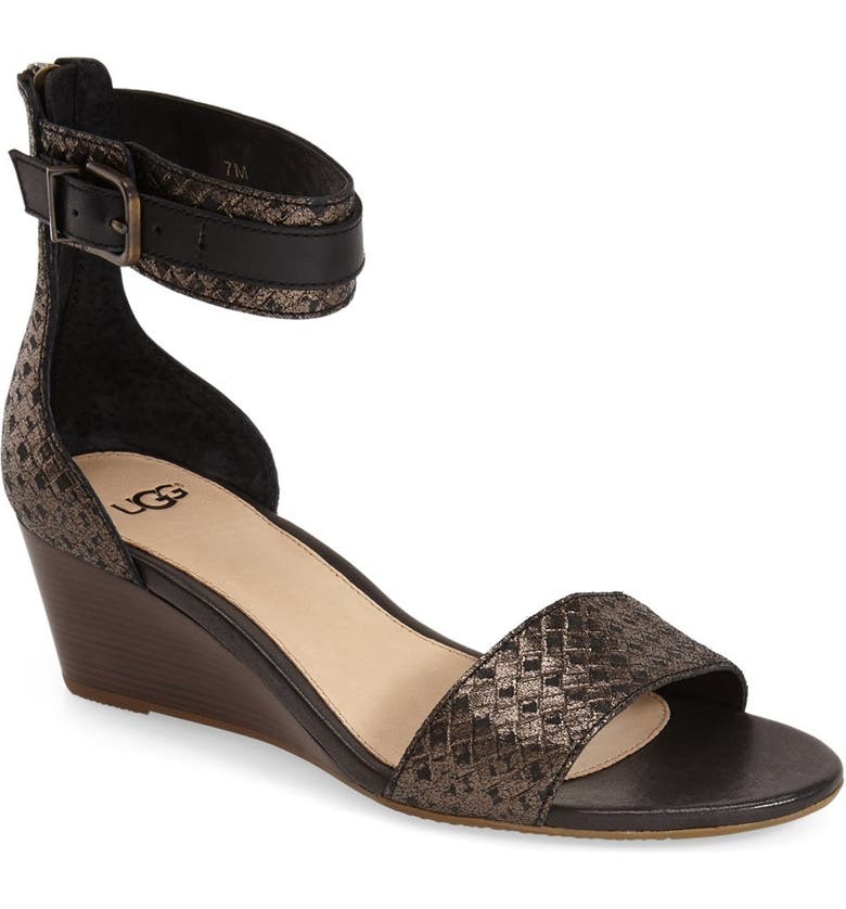 UGG® 'Char' Ankle Strap Wedge Sandal (Women) | Nordstrom